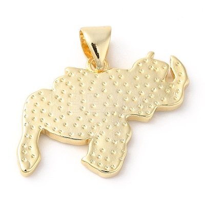 Eco-Friendly Rack Plating Brass Enamel Pendants KK-R143-03A-1