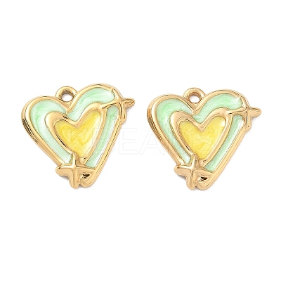 304 Stainless Steel Enamel Pendants STAS-Q119-26G-01-1