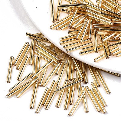 Electroplate Glass Bugle Beads SEED-S043-02C-01-1