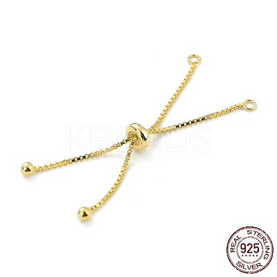 925 Sterling Silver Box Chain with Stop Beads and Loops STER-Z001-110G-1