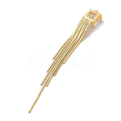 Brass Snake Chain Tassel Big Pendants KK-B079-01G-1