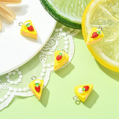 Opaque Resin Imitation Food Pendants CRES-YW0001-10E-1