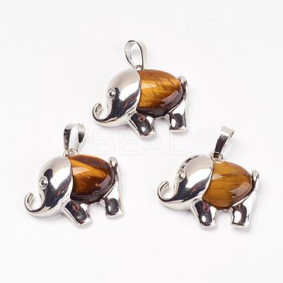 Natural & Synthetic Mixed Stone Pendants G-G713-E-1