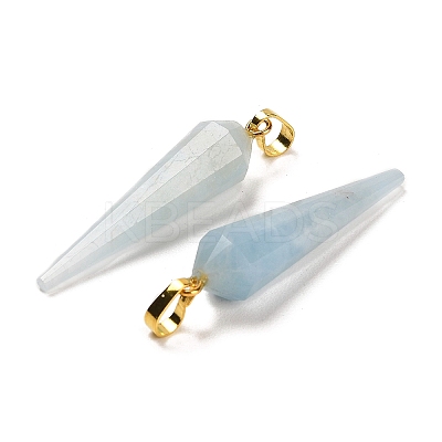 Natural Aquamarine Pointed Pendants G-D089-01G-08-1