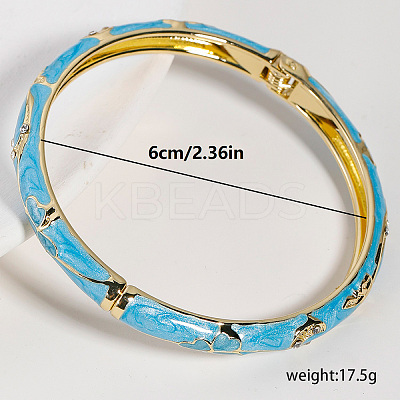 Vintage Zinc Alloy Hinged Bangles for Women JY4654-1-1