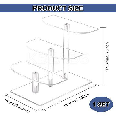 3-Tier Acrylic Action Figure Display Riser Stands ODIS-WH0026-30-1
