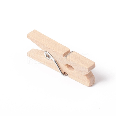 Natural Wooden Craft Pegs Clips WOOD-E010-02E-1