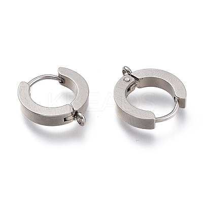 Tarnish Resistant 304 Stainless Steel Huggie Hoop Earrings Findings LS-STAS-I167-01A-P-1