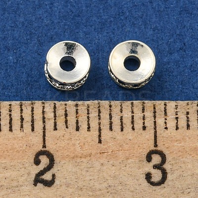 Brass Cubic Zirconia Spacer Beads KK-L215-004A-S02-1