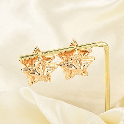 Brass Hoop Earrings for Women LS-EJEW-U041-08G-1