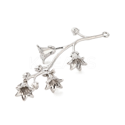 Three-Dimensional Flower Brass Pendants KK-V006-02P-01-1