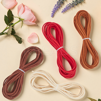 4Pcs 4 Colors Flat Faux Suede Cord OCOR-CL0001-06B-1