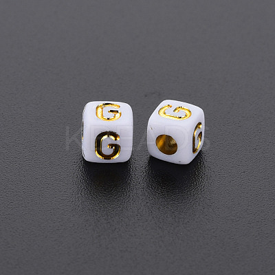 Opaque White Acrylic Beads MACR-Q242-010G-1