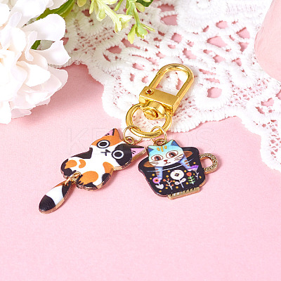 1Pc Alloy Enamel Pendant Decorations HJEW-TA0001-25-1