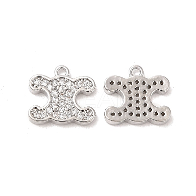 Brass & Cubic Zirconia Pendants KK-Q773-21P-1