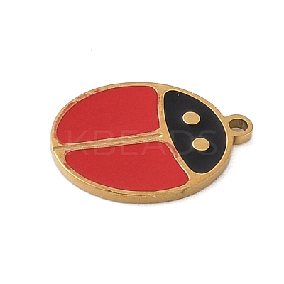 304 Stainless Steel Enamel Charms STAS-K312-07A-G-1
