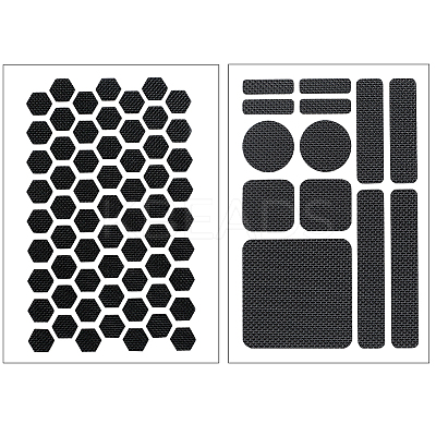 8Pcs 2 Styles PEVA Rubber Anti-Slip Hexagonal Phone Grip Tape Stickers for Phones AJEW-SP0002-64C-02-1