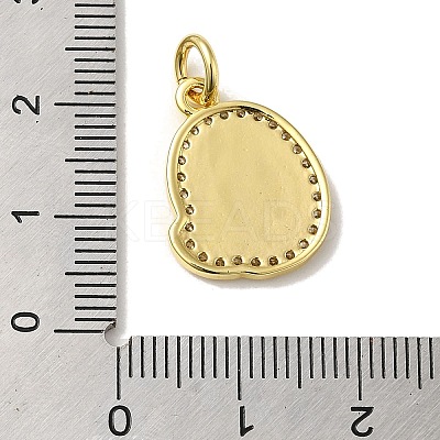 Brass Micro Pave Cubic Zirconia Pendants KK-K354-02G-Q-1