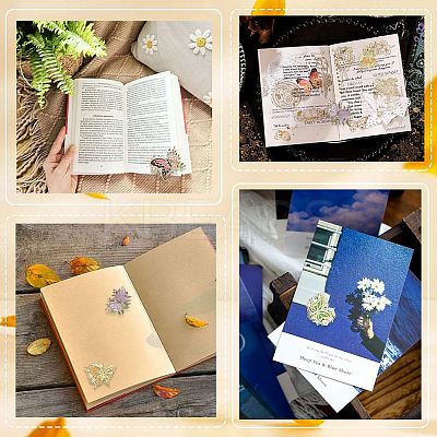 4Pcs Butterfly Brass Bookmarks AJEW-WH20054-145-1