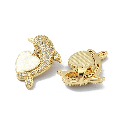 Brass Micro Pave Clear Cubic Zirconia Pendants KK-A221-21A-G-1