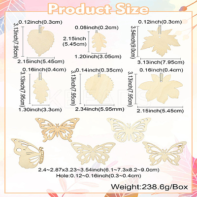 DIY Spring and Summer Theme Wood Pendants Decoration Making Kit DIY-CJ0002-62-1