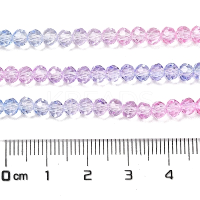 Transparent Painted Glass Beads Strands X-DGLA-A034-T3mm-A08-1