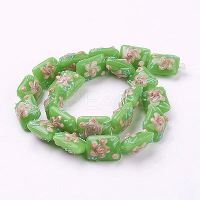 Handmade Bumpy Lampwork Beads Strands LAMP-K027-07C-1