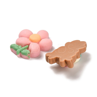 Frosted Resin Decoden Cabochons RESI-XCP0002-15-1