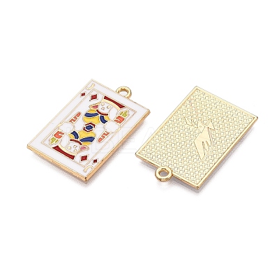 Rack Plating Alloy Enamel Pendants ENAM-N056-392A-KCG-1