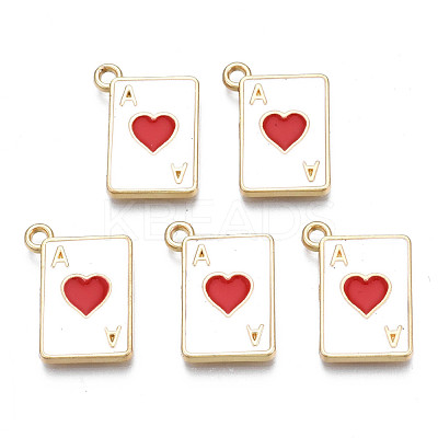Rack Plating Alloy Enamel Pendants PALLOY-N172-009-1