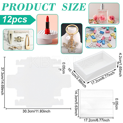 Foldable Creative Kraft Paper Drawer Boxes with Clear PVC Cover Sheet CON-WH0113-09B-1