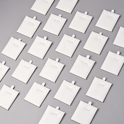 24Pcs PU Leather & Sponge Jewelry Pendant Nceklace Display Cards NDIS-SP0001-03B-02-1
