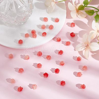 100Pcs Synthetic Coral Beads CORA-OC0001-03B-1