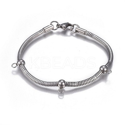 Tarnish Resistant 304 Stainless Steel Bracelet Making MAK-P012-01P-1