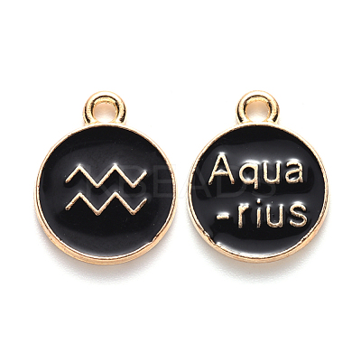 Alloy Enamel Pendants X-ENAM-S124-01B-08J-1