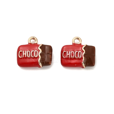 Alloy Enamel Pendants X-PALLOY-R155-01G-02-1