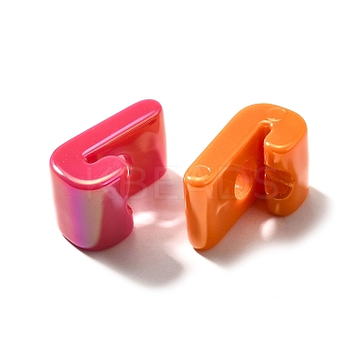 UV Plating Opaque Acrylic European Beads SACR-Z007-01J-1