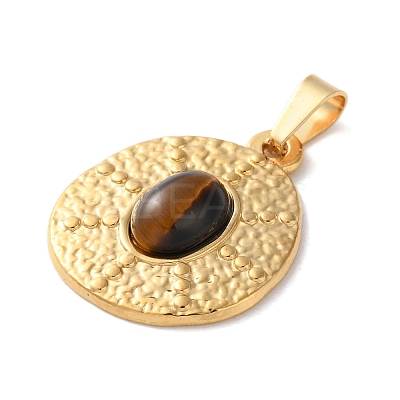 Natural Tiger Eye Pendants STAS-C120-11G-05-1