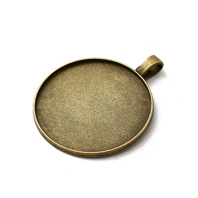 Vintage Tibetan Style Alloy Pendant Cabochon Settings TIBEP-M018-146AB-NF-1