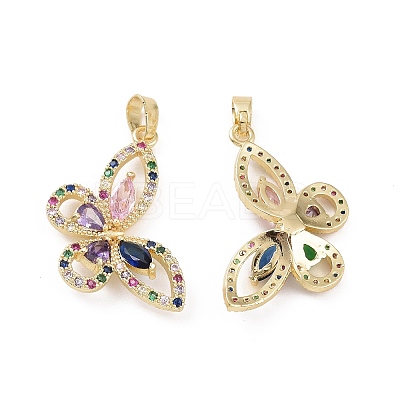 Brass Micro Pave Colorful Cubic Zirconia Pendants LS-KK-E068-VC408-1