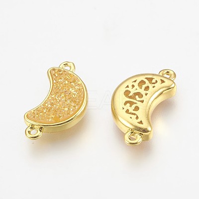 Electroplate Druzy Resin Links connectors LS-RESI-F014-D01-1