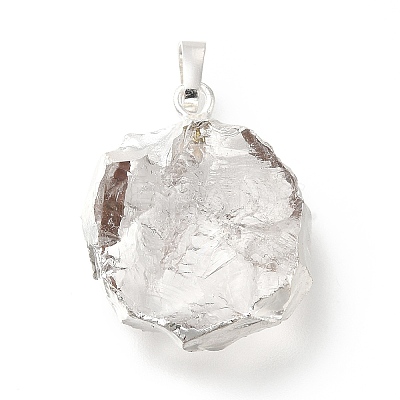 Natural Quartz Crystal Pendants G-P487-03P-1