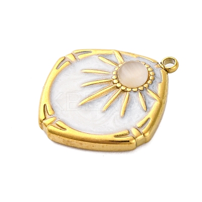 304 Stainless Steel Pendants STAS-V004-13G-02-1