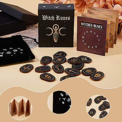 Wood Witch Runes AJEW-DC0002-03-1