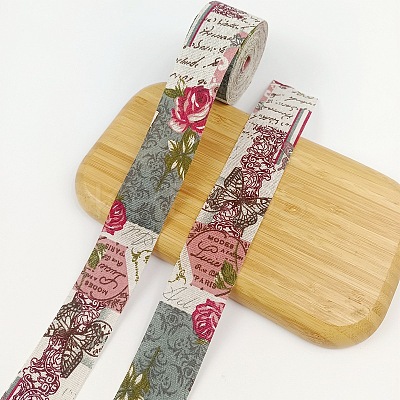 10M Cotton Linen Printed Ribbons LS-PW-WG53274-05-1