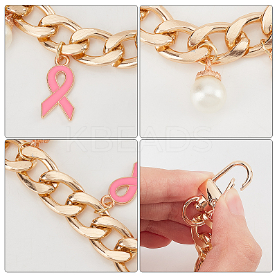 2Pcs Aluminum Curb Chain Bag Straps AJEW-PH0018-07A-1