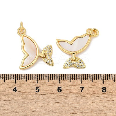 Brass Micro Pave Cubic Zirconia Pendants KK-U055-29G-1