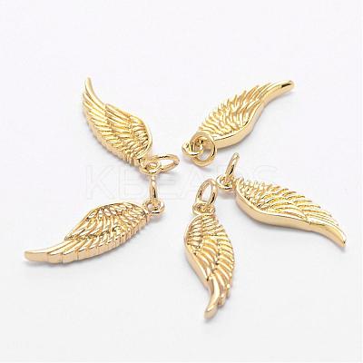 Brass Micro Pave AAA Cubic Zirconia Pendants ZIRC-L060-01G-NR-1