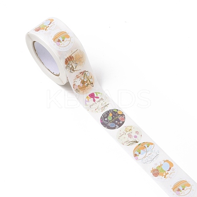 8 Patterns Easter Theme Self Adhesive Paper Sticker Rolls DIY-C060-03Q-1