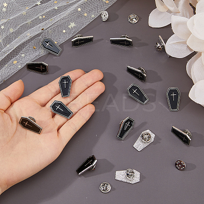 16Pcs Punk Style Alloy Enamel Lapel Pin Backs for Backpack Clothes JEWB-FH0002-82B-1